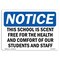 Signmission OSHA Notice, 5" Height, This School Is Scent Free For The Health Sign, 7" X 5", Landscape OS-NS-D-57-L-18659 - alternate 1